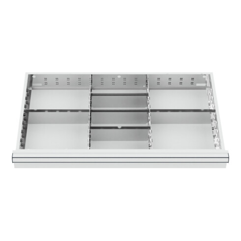 STIER Schubladeneinteilung Metalleinteilung BLH 100/125 mm Innenmaß 800x450 mm 8 Fächer