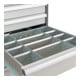 STIER Schubladeneinteilung Metalleinteilung BLH 150/175 mm Innenmaß 500x450 mm 20 Fächer 6 x TW 125-5