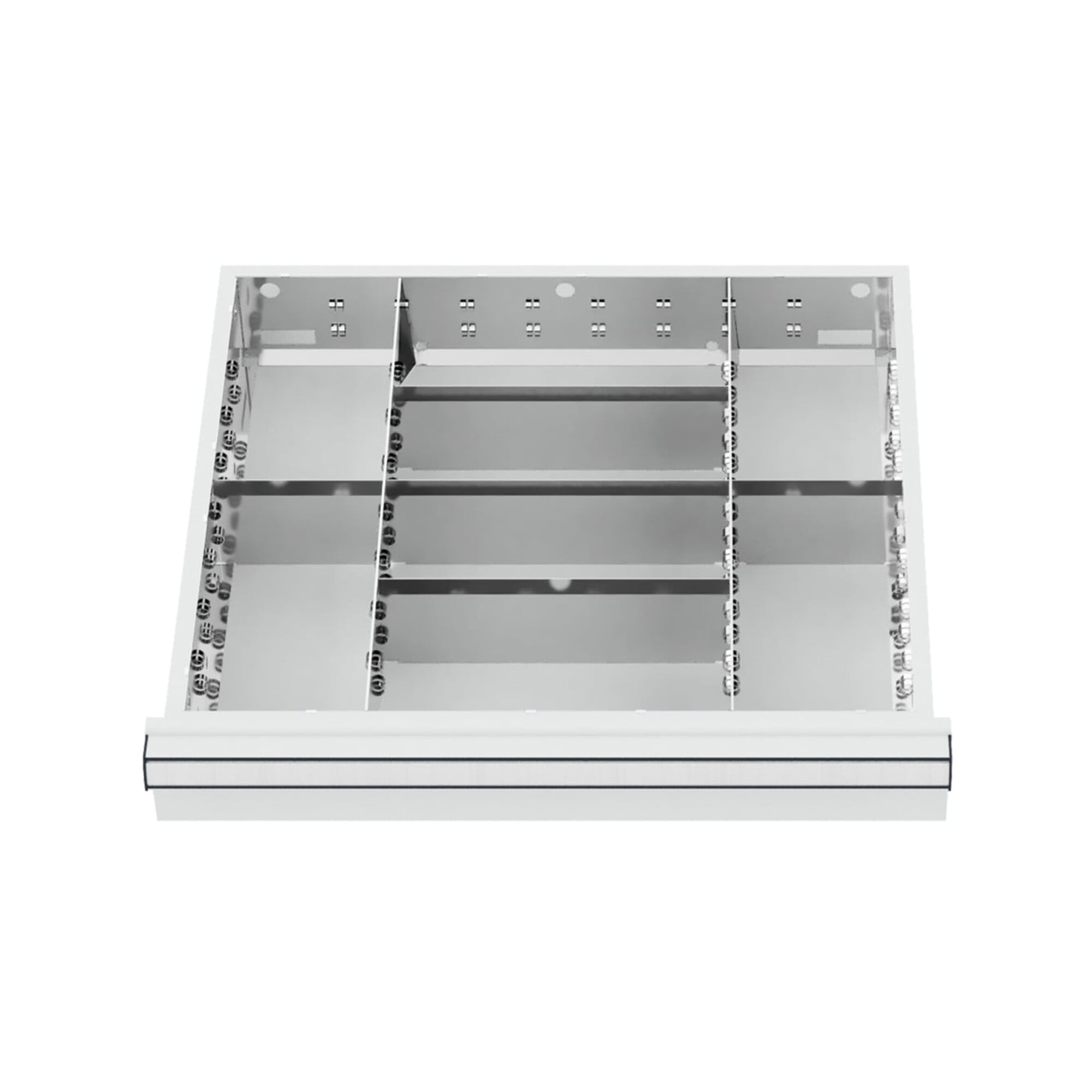 STIER Schubladeneinteilung Metalleinteilung BLH 150/175 mm Innenmaß 500x450 mm 8 Fächer