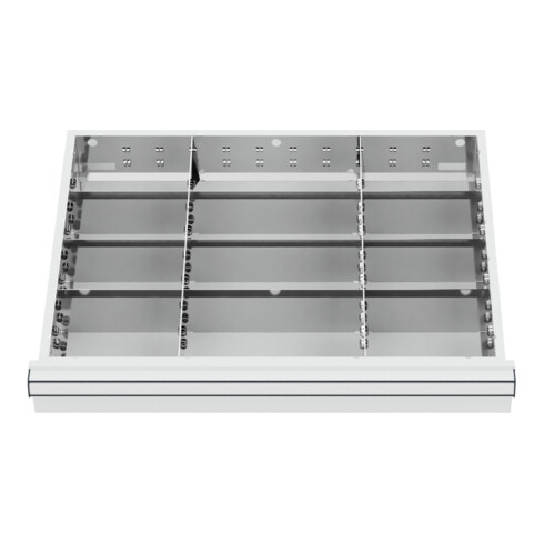 STIER Schubladeneinteilung Metalleinteilung BLH 150/175 mm Innenmaß 600x450 mm 12 Fächer 6 x TW 175