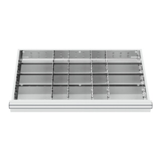STIER Schubladeneinteilung Metalleinteilung BLH 150/175 mm Innenmaß 800x450 mm 20 Fächer