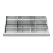 STIER Schubladeneinteilung Metalleinteilung BLH 150/175 mm Innenmaß 800x450 mm 20 Fächer