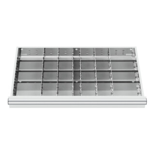 STIER Schubladeneinteilung Metalleinteilung BLH 150/175 mm Innenmaß 800x450 mm 28 Fächer
