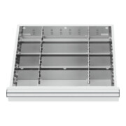 STIER Schubladeneinteilung Metalleinteilung BLH 75 mm Innenmaß 500x450 mm 12 Fächer 6 x TW 125