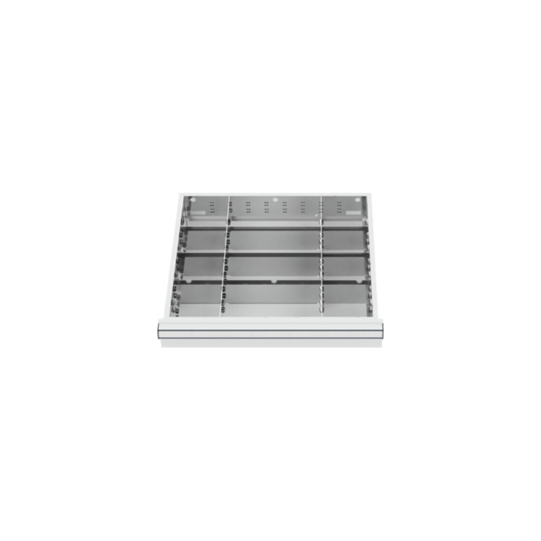 STIER Schubladeneinteilung Metalleinteilung BLH 75 mm Innenmaß 500x450 mm 12 Fächer 6 x TW 125