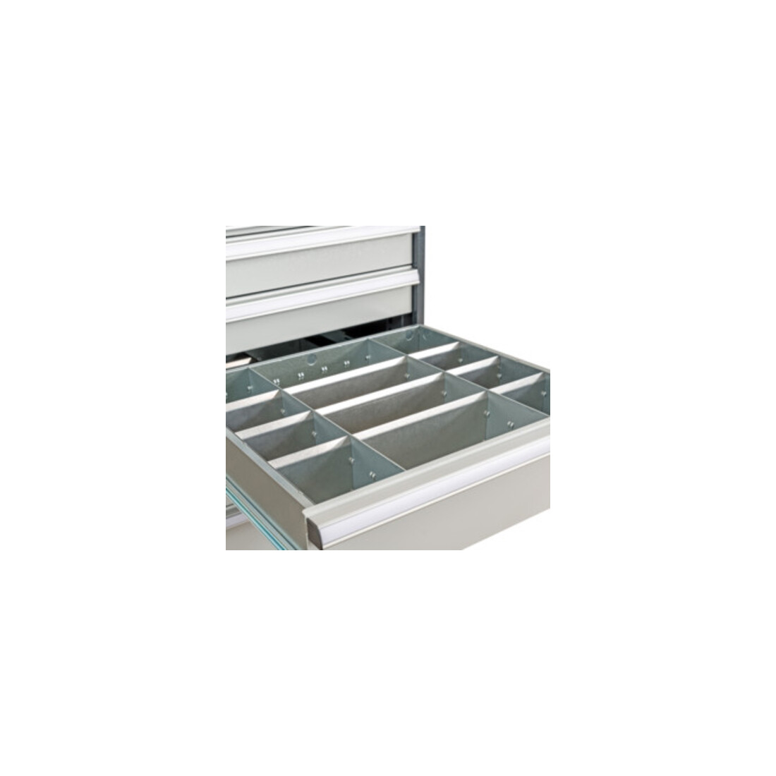 STIER Schubladeneinteilung Metalleinteilung BLH 75 mm Innenmaß 500x450 mm 12 Fächer 6 x TW 125