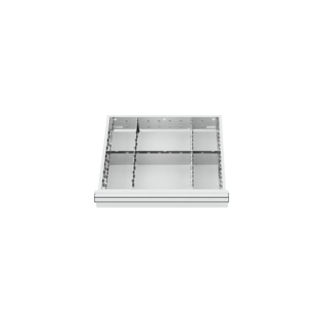 STIER Schubladeneinteilung Metalleinteilung BLH 75 mm Innenmaß 500x450 mm 6 Fächer