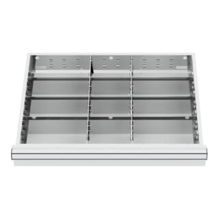 STIER Schubladeneinteilung Metalleinteilung BLH 75 mm Innenmaß 600x450 mm 12 Fächer 6 x TW 225