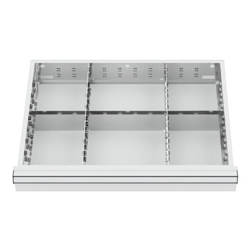 STIER Schubladeneinteilung Metalleinteilung BLH 75 mm Innenmaß 600x450 mm 6 Fächer