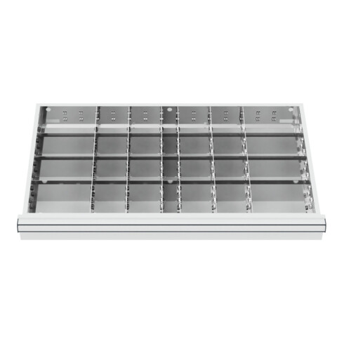 STIER Schubladeneinteilung Metalleinteilung BLH 75 mm Innenmaß 800x450 mm 28 Fächer