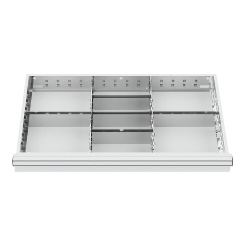 STIER Schubladeneinteilung Metalleinteilung BLH 75 mm Innenmaß 800x450 mm 8 Fächer