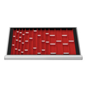 STIER Schubladeneinteilung Muldenplatten BLH 50 mm Innenmaß 800x450 mm 6 MP mit 2 Mulden