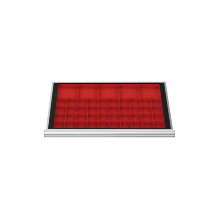 STIER Schubladenschrank mit 7 Schubladen BxTxH 900x575x1020 mm inkl. Einteilungsset