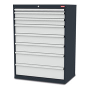 STIER Schubladenschrank mit 8 Schubladen BxTxH 900x575x1220 mm