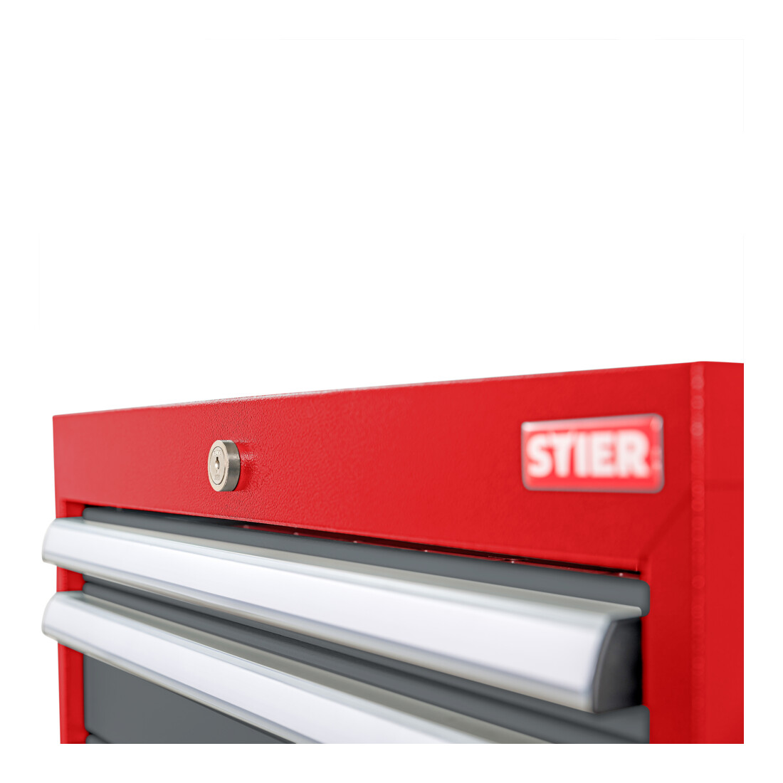 STIER Schubladenschrank mit 8 Schubladen BxTxH 900x575x920 mm rot/anthrazitgrau