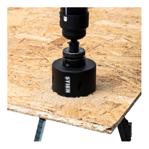 STIER SDS Plus Adapter 1/2" 20 UNF für Lochsägen 14-32 mm inkl. Schraubenschlüssel