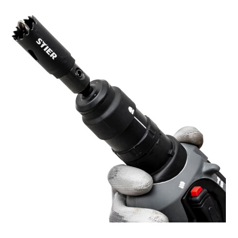 STIER SDS-Plus-adapter 1/2" 20 UNF voor gatzagen 14-32 mm incl. inbussleutel