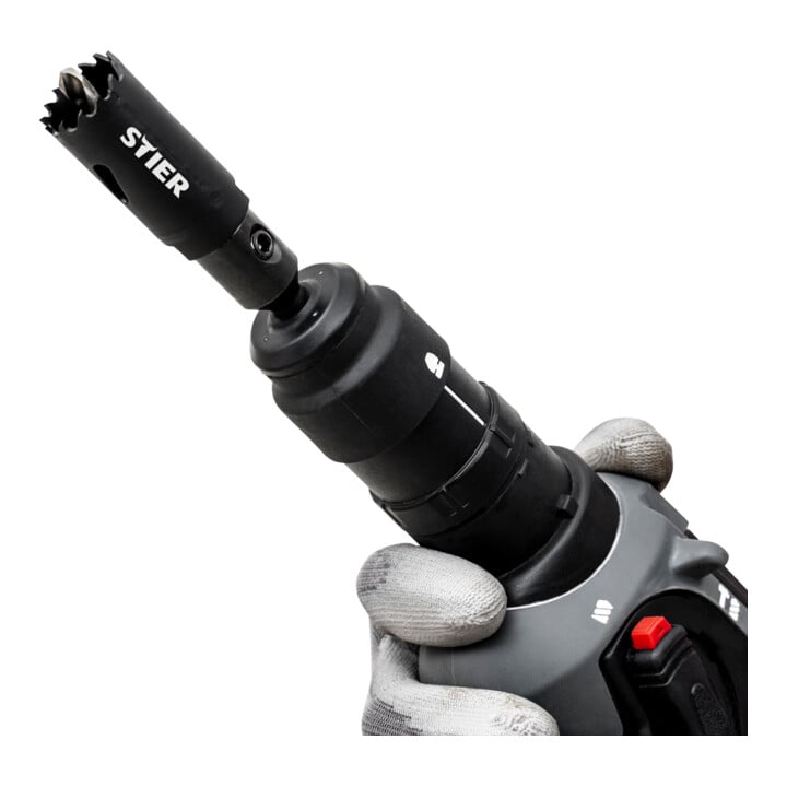 STIER SDS-Plus-adapter 1/2" 20 UNF voor gatzagen 14-32 mm incl. inbussleutel