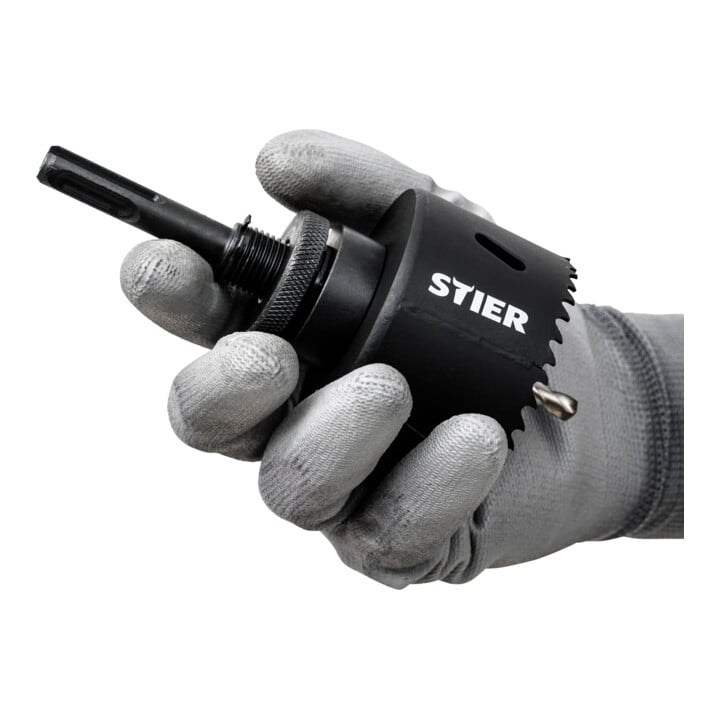 STIER SDS-Plus-adapter 5/8" 18 UNF voor gatzagen 32-250 mm incl. inbussleutel