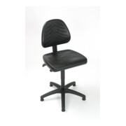STIER Sedia da lavoro con elementi scorrevoli e senza braccioli altezza della seduta 440-630 mm PU nero-1