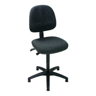 STIER Sedia da lavoro con elementi scorrevoli e senza braccioli altezza della seduta 450-640 mm imbottitura antracite