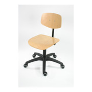 STIER Sedia da lavoro con ruote altezza della seduta 450-640 mm faggio naturale-1
