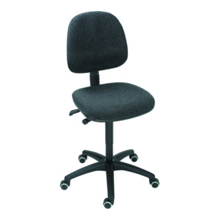 STIER Sedia da lavoro con ruote senza braccioli altezza della seduta 460-650 mm imbottitura antracite