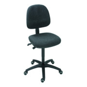 STIER Sedia da lavoro con ruote senza braccioli altezza della seduta 460-650 mm imbottitura antracite-1