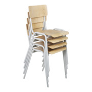STIER Sedia sovrapponibile, faggio, 450 x 385 x 390 mm-1