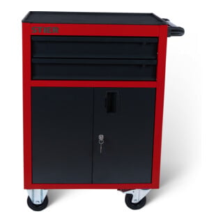 STIER Servante d'atelier Basic Compact, 2 tiroirs, meuble bas avec 2 portes, 884x620x410