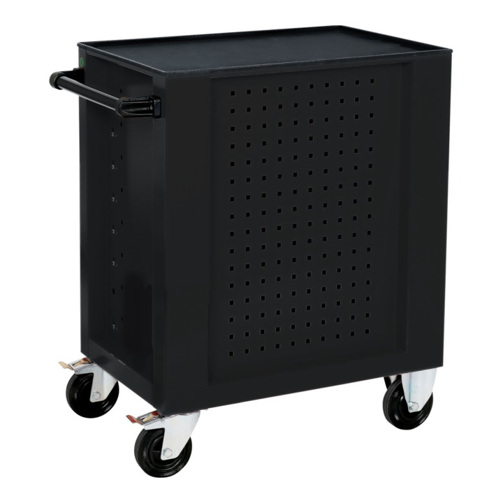 STIER Servante d'atelier noire vide, 7 tiroirs, capacité 300kg, 884x696x490mm