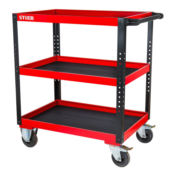 Set STIER Werkstattwagen XXL leer + STIER Servicewagen HxBxT 969x894x543 mm