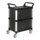 STIER Servierwagen mit 3 Etagen, Wänden und Flügeltüren LxBxH 750x460x980 mm-4