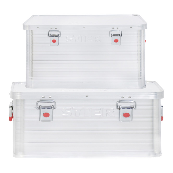 STIER set aluminium boxen 50 l + 85 l