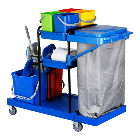STIER Set con carrello grande per l’igiene e la pulizia