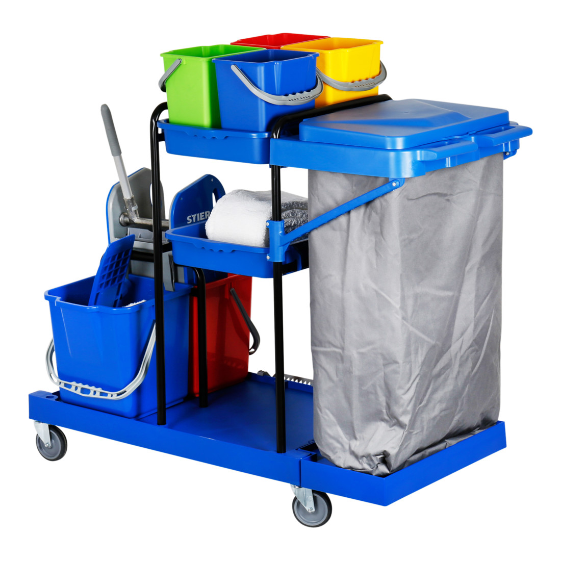 STIER Set con carrello grande per l’igiene e la pulizia