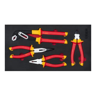 STIER Set de pinces isolation de protection atelier électrique 4 pièces certifié VDE