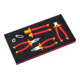 STIER Set de pinces isolation de protection atelier électrique 4 pièces certifié VDE