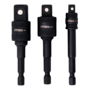 STIER Set di adattatori per bussole 1/4" + 3/8" + 1/2"