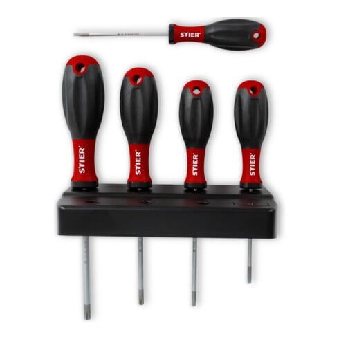 STIER Set di cacciaviti con 2 supporti, 15pz., impugnatura 3K ergonomica