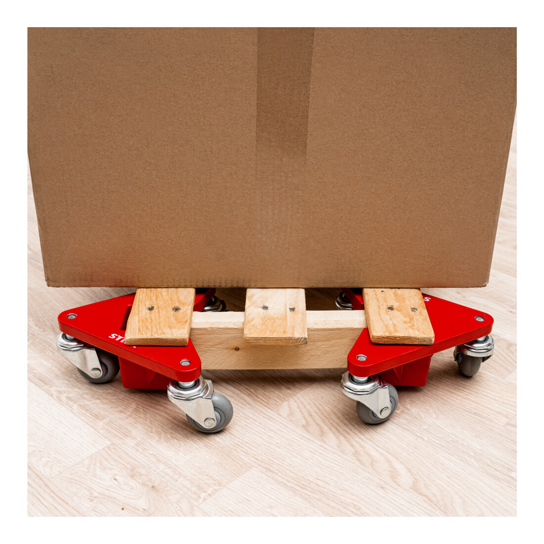 STIER Set di carrelli angolari in alluminio portata 100 kg 195x165x85 mm