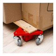 STIER Set di carrelli angolari in alluminio portata 100 kg 195x165x85 mm-4