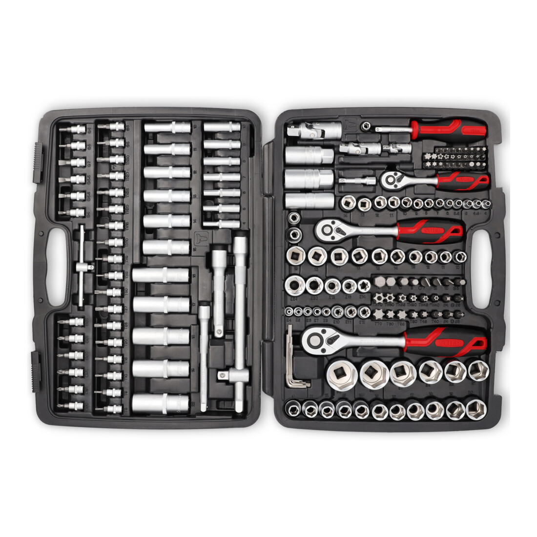 STIER Set di chiavi a bussola, 1/4, 3/8 e 1/2 pollice, 179 pezzi