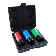 STIER Set di chiavi a bussola con grande rapporto di leva 1/2" apertura chiave 17/19/21 mm in scatola