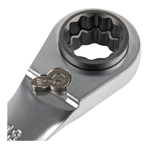 STIER Set di chiavi a cricchetto con doppio anello tipo forte e speciale 4-in-1, 8 - 18 mm, 3 pezzi