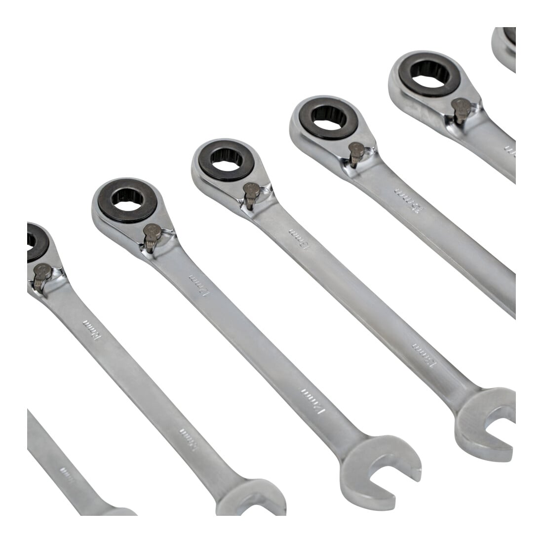 STIER Set di chiavi combinate a cricchetto con anello di tenuta, 7 pezzi