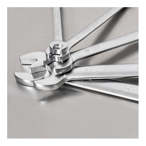 STIER Set di chiavi combinate a cricchetto reversibili apertura chiave 8 - 19 mm 5 pezzi
