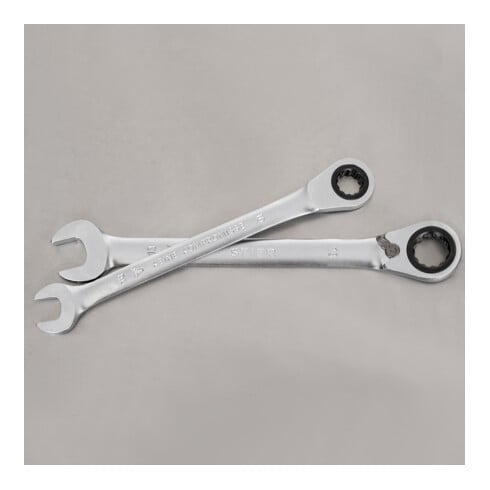 STIER Set di chiavi combinate a cricchetto reversibili apertura chiave 8 - 19 mm 5 pezzi