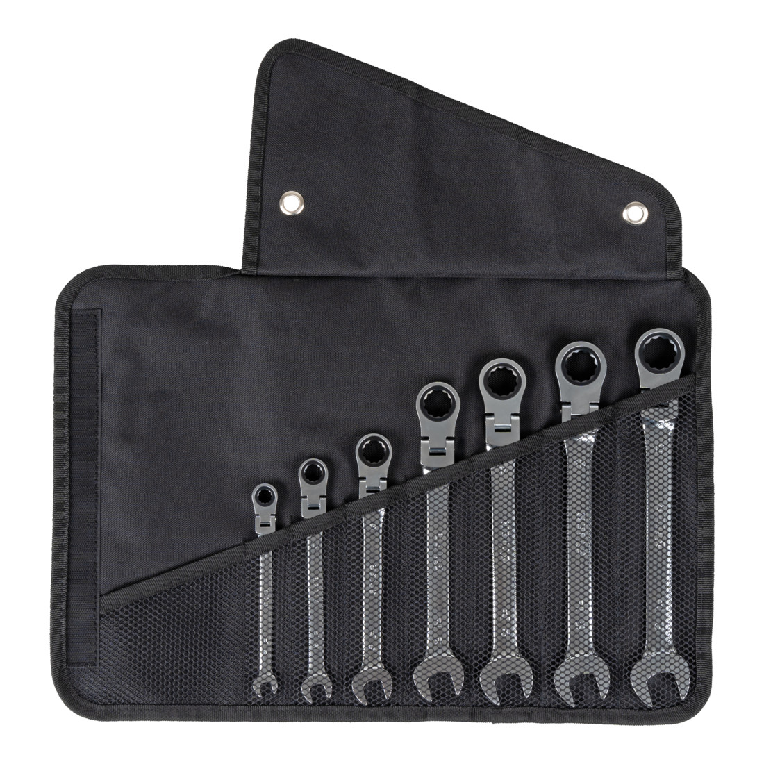 STIER Set di chiavi combinate con snodo apertura chiave 8 - 19 mm 7 pezzi