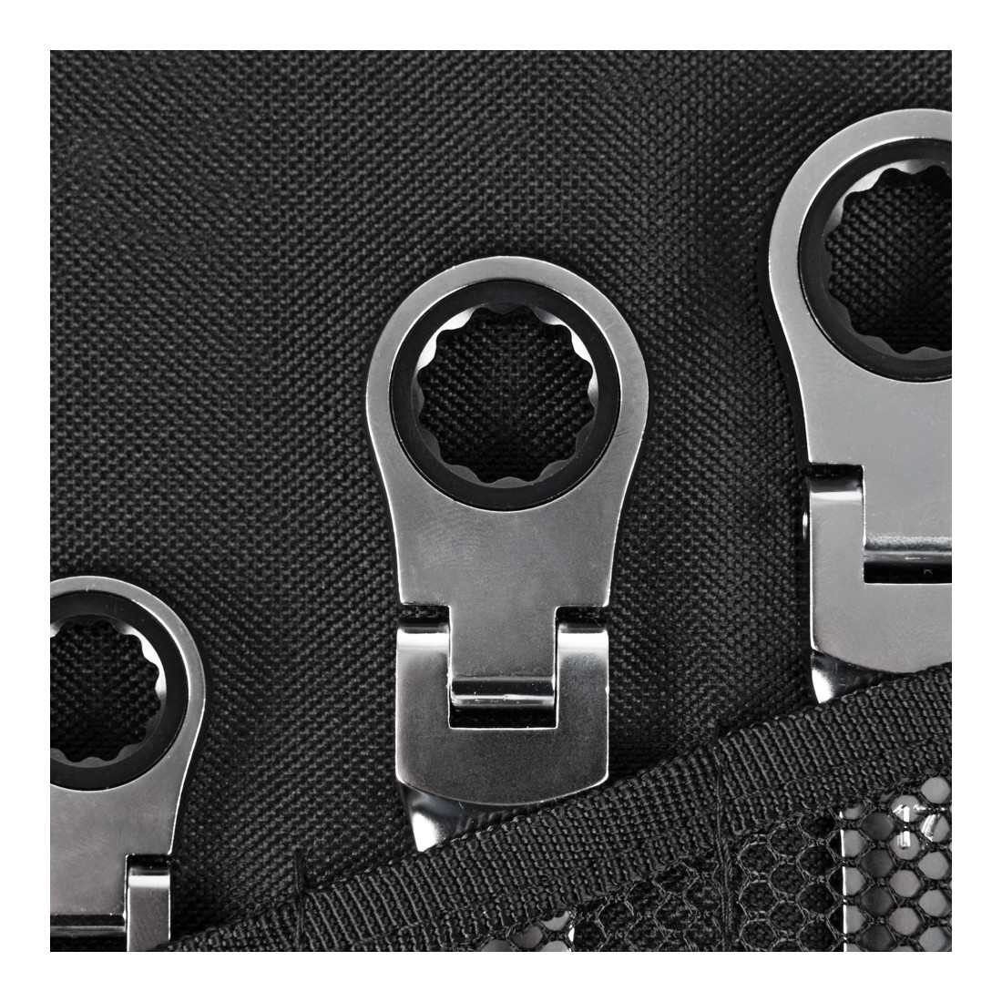 STIER Set di chiavi combinate con snodo apertura chiave 8 - 19 mm 7 pezzi